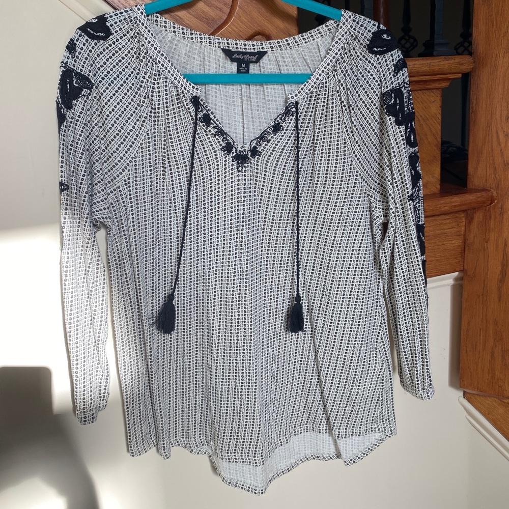 Lucky brand peasant blouse